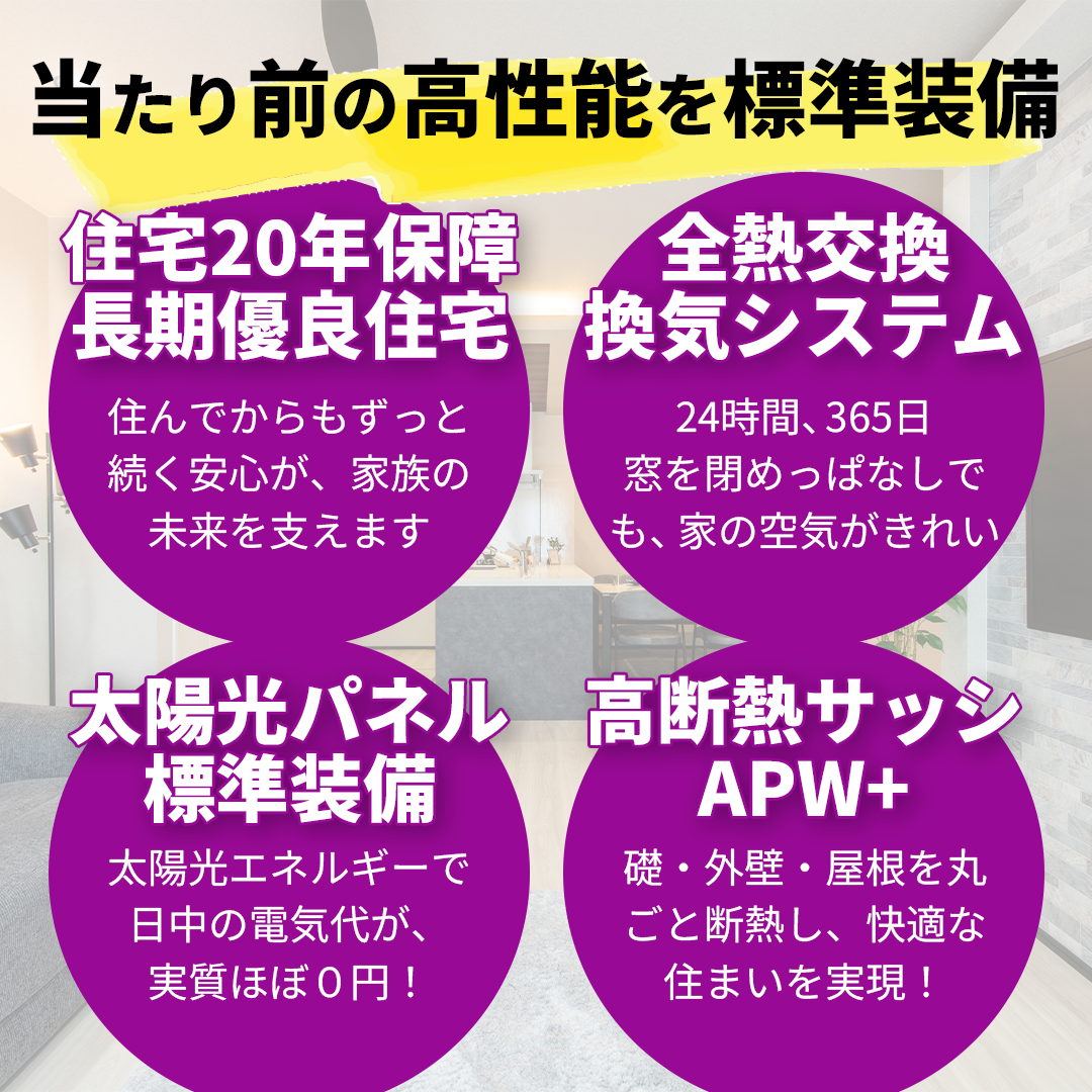 当たり前を変える、 高性能住宅