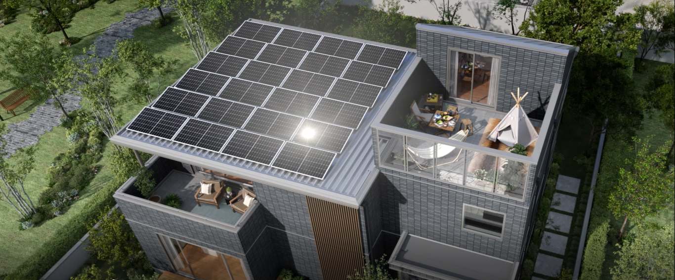 ②自然エネルギーを活用した電力自給自足型住宅