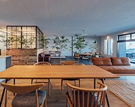 ＬＤＫ空間が体感可能。オリジナルキッチンはオシャレなだけでなく機能性も◎